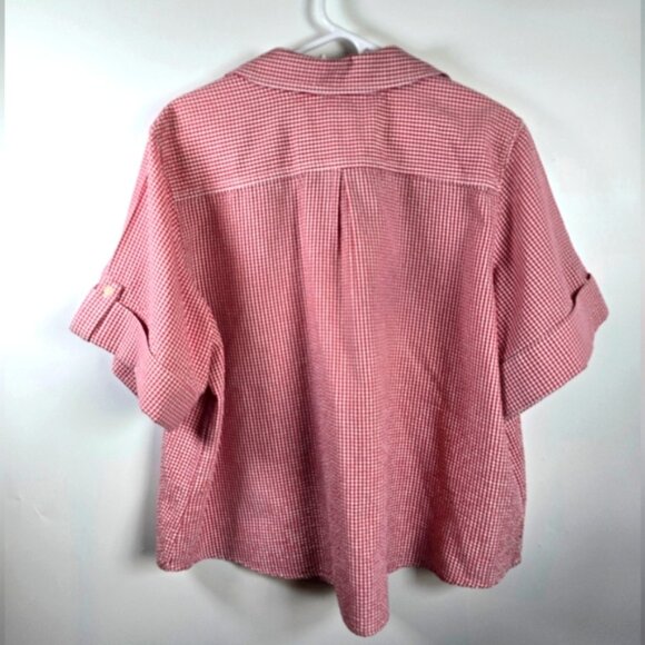 Cathy Daniels Gingham Blouse - Picture 2 of 3